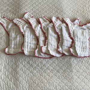 Lot of six size medium Cloth-eez Workhorse cotton fitted diaper